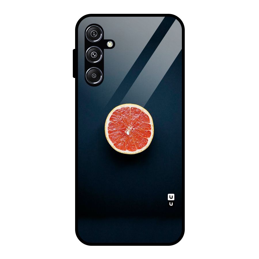 Orange Design Glass Back Case for Galaxy M34 5G