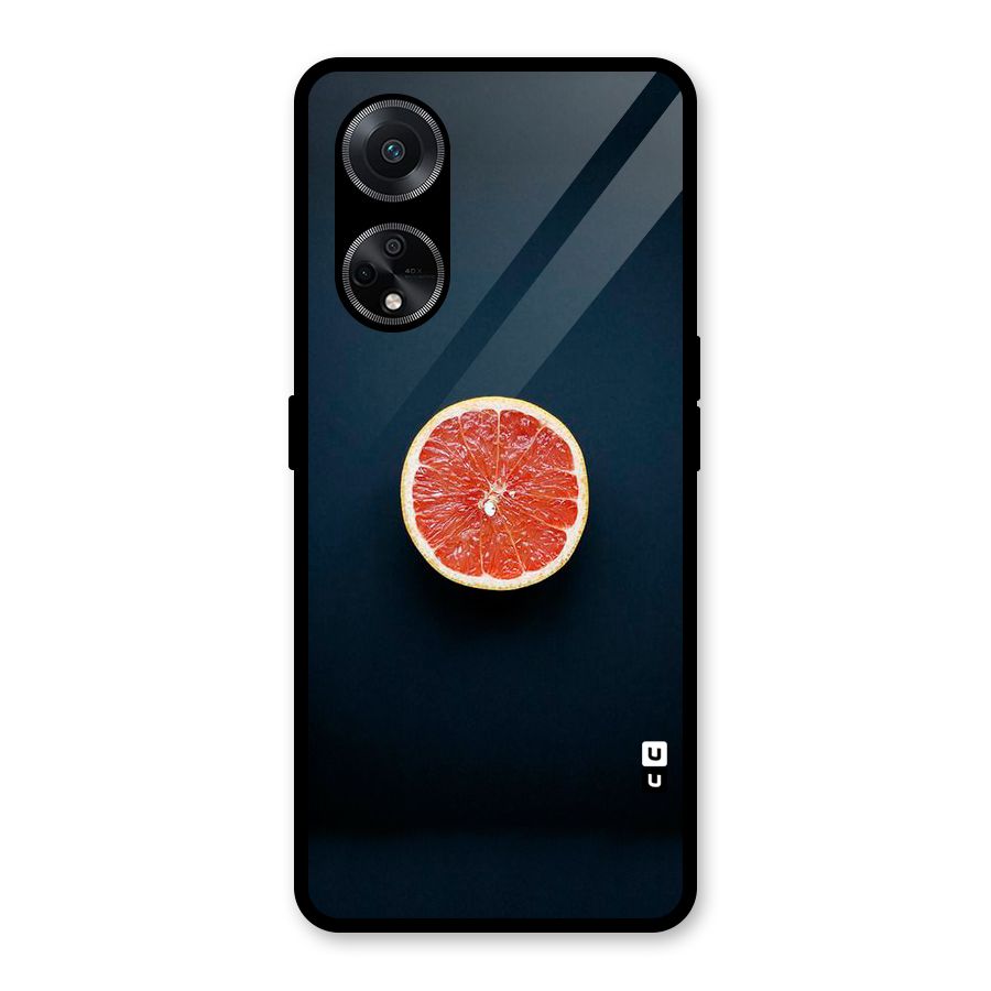 Orange Design Glass Back Case for Oppo F23