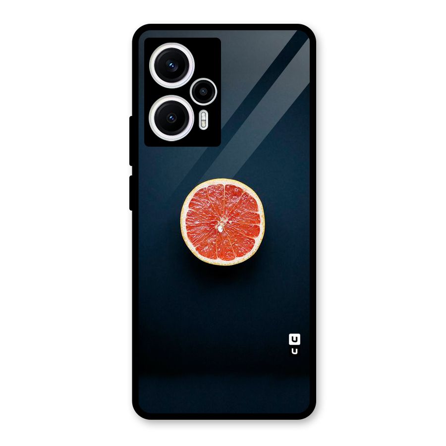 Orange Design Glass Back Case for Poco F5