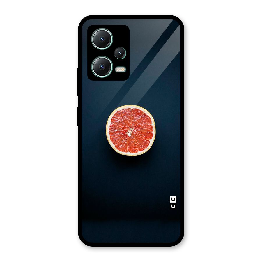 Orange Design Glass Back Case for Poco X5