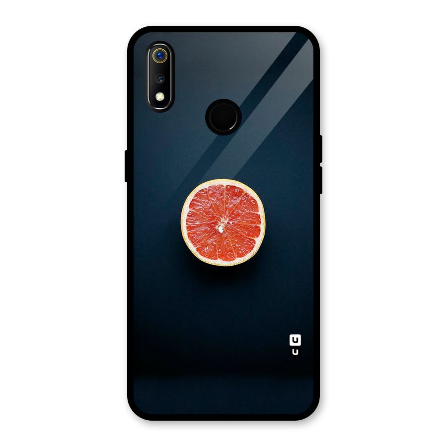 Orange Design Glass Back Case for Realme 3