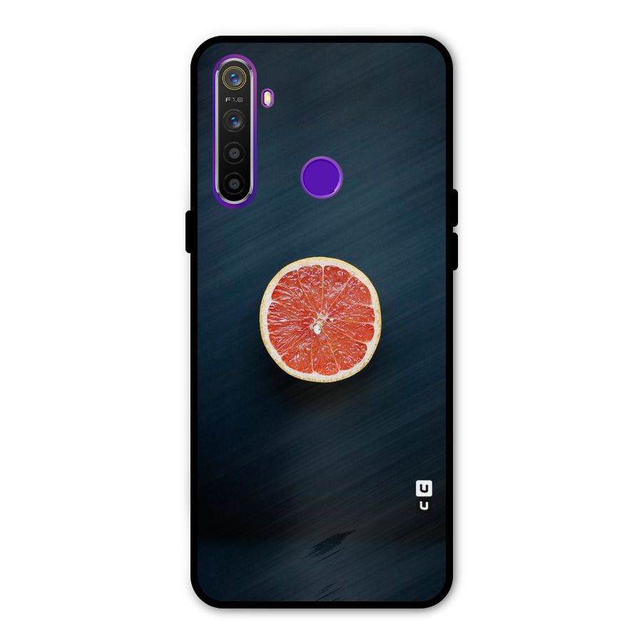 Orange Design Glass Back Case for Realme 5s