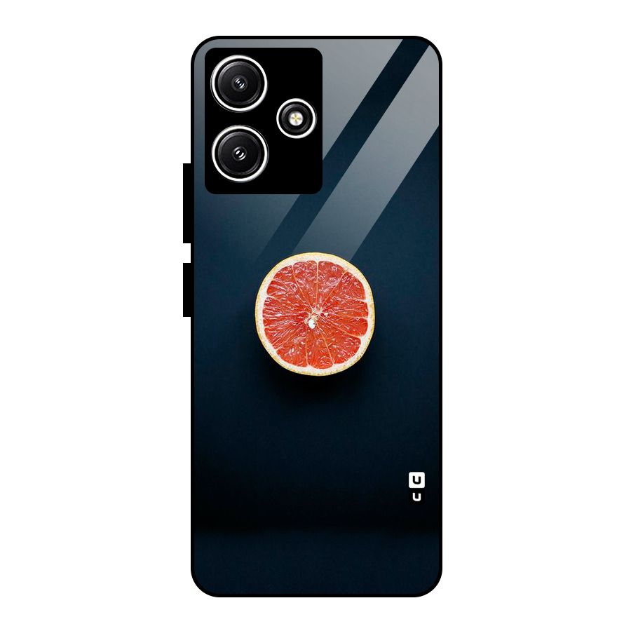 Orange Design Glass Back Case for Redmi 12 5G
