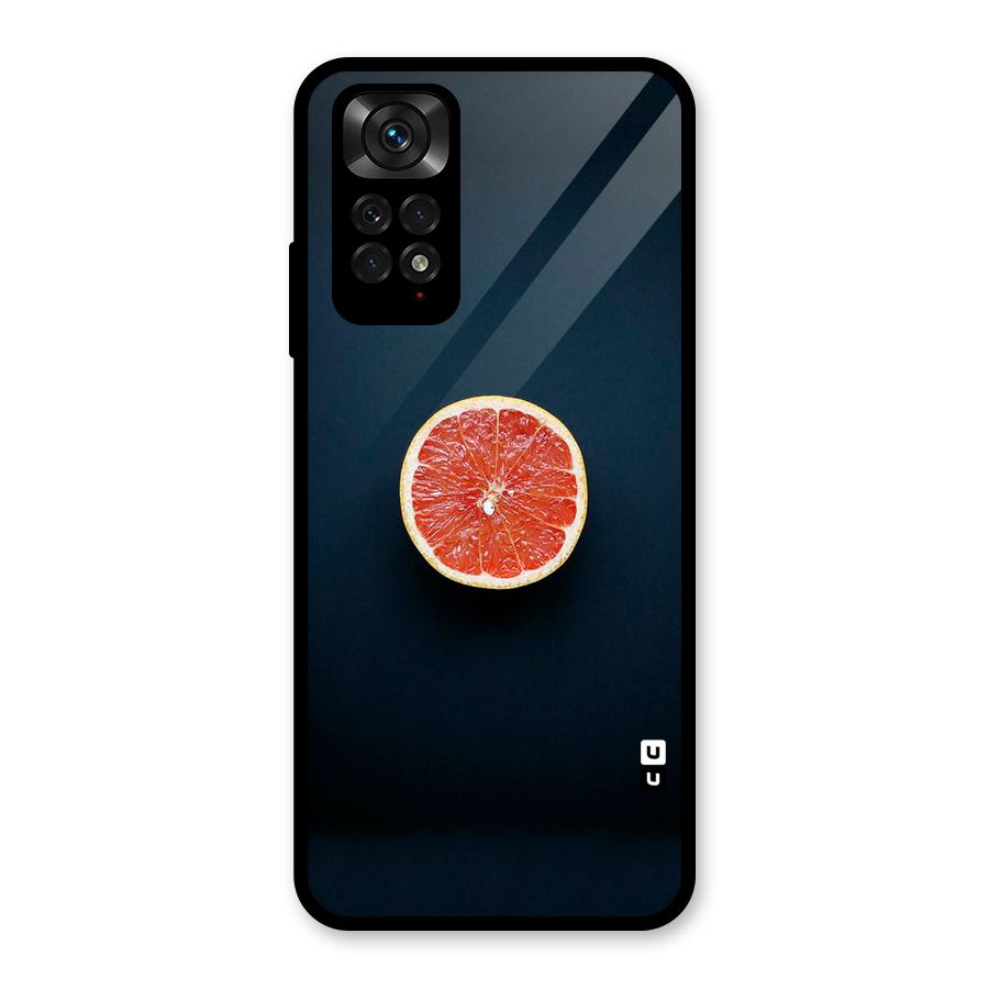 Orange Design Glass Back Case for Redmi Note 11S