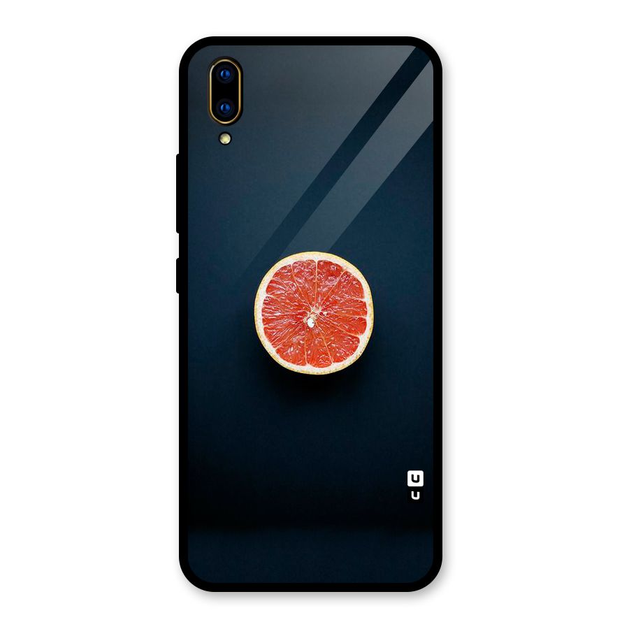 Orange Design Glass Back Case for Vivo V11 Pro