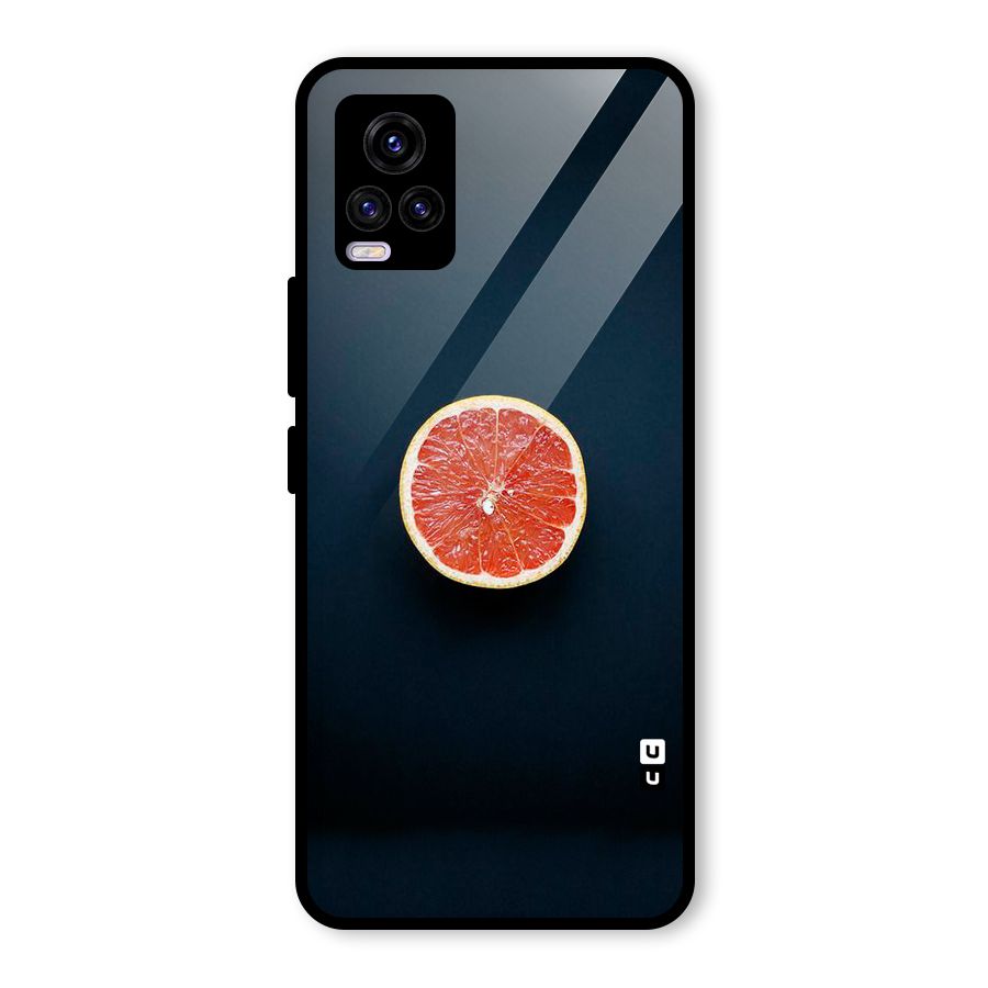 Orange Design Glass Back Case for Vivo V20 2021