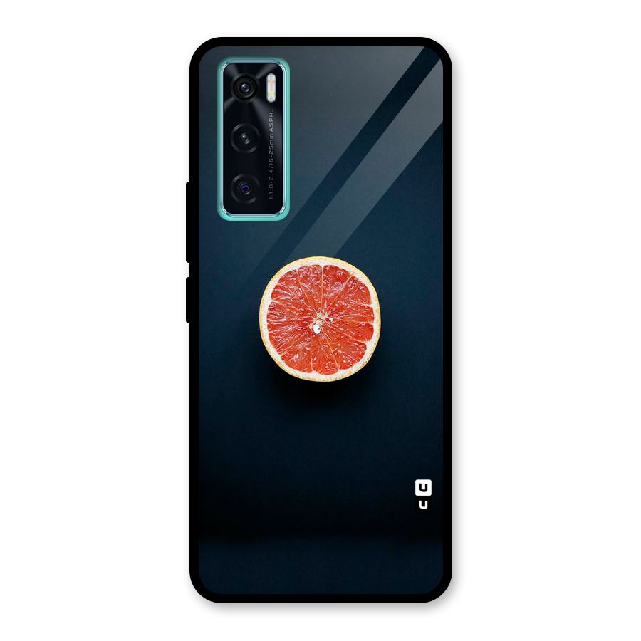 Orange Design Glass Back Case for Vivo V20 SE