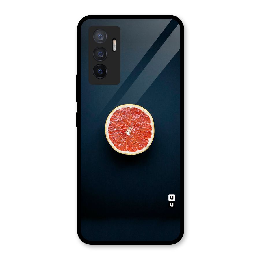 Orange Design Glass Back Case for Vivo V23e
