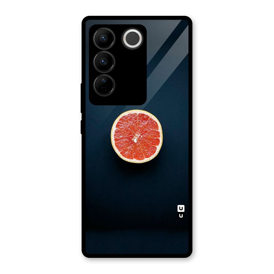 Orange Design Glass Back Case for Vivo V27