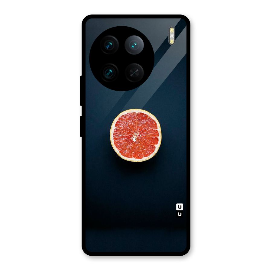 Orange Design Glass Back Case for Vivo X90 Pro