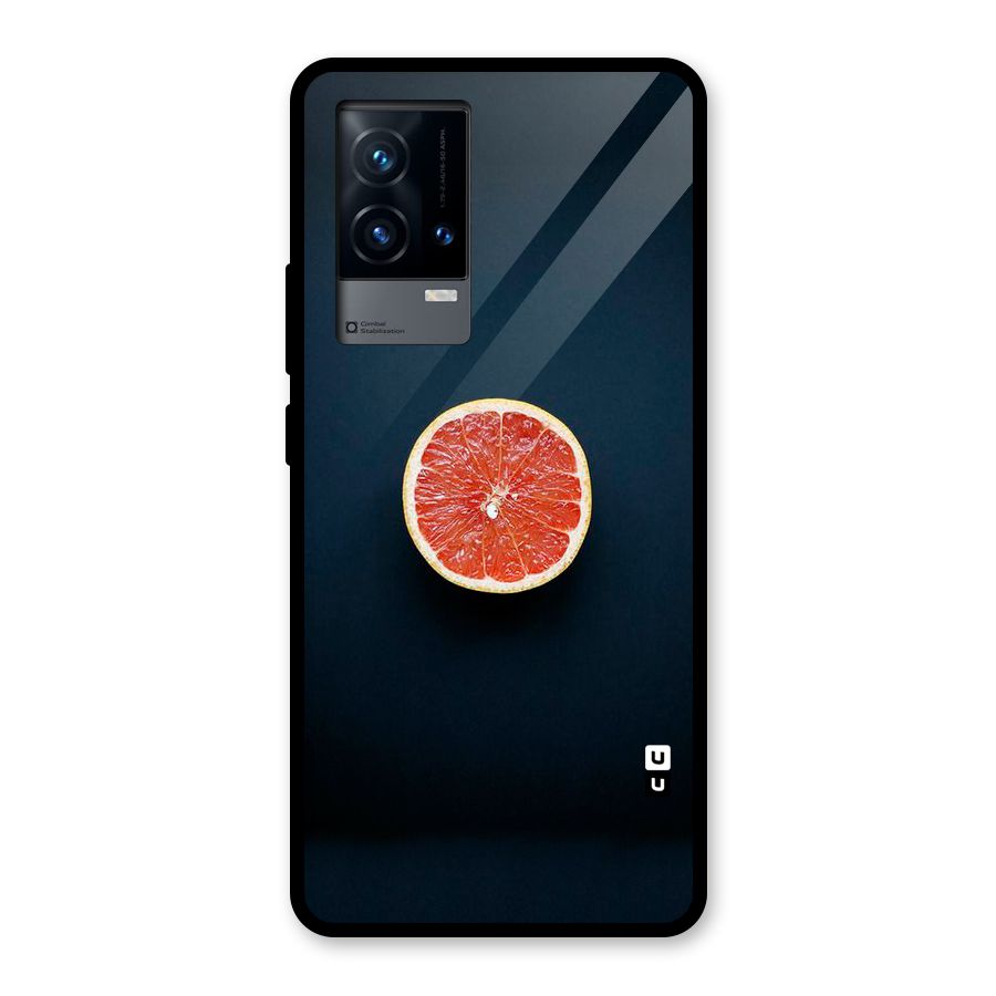 Orange Design Glass Back Case for iQOO 9 5G