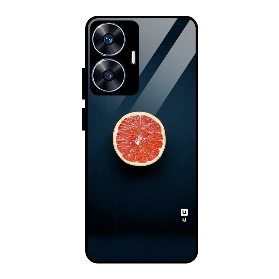 Orange Design Glass Back Case for realme C55