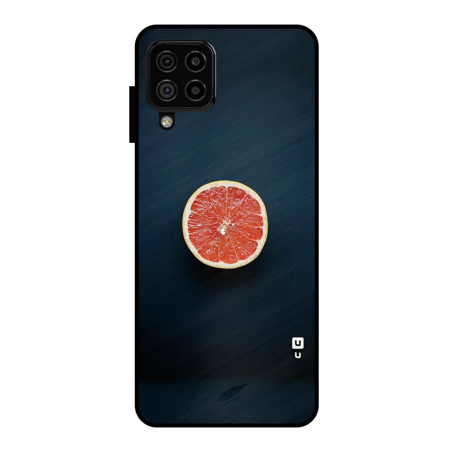 Orange Design Metal Back Case for Galaxy A22 4G