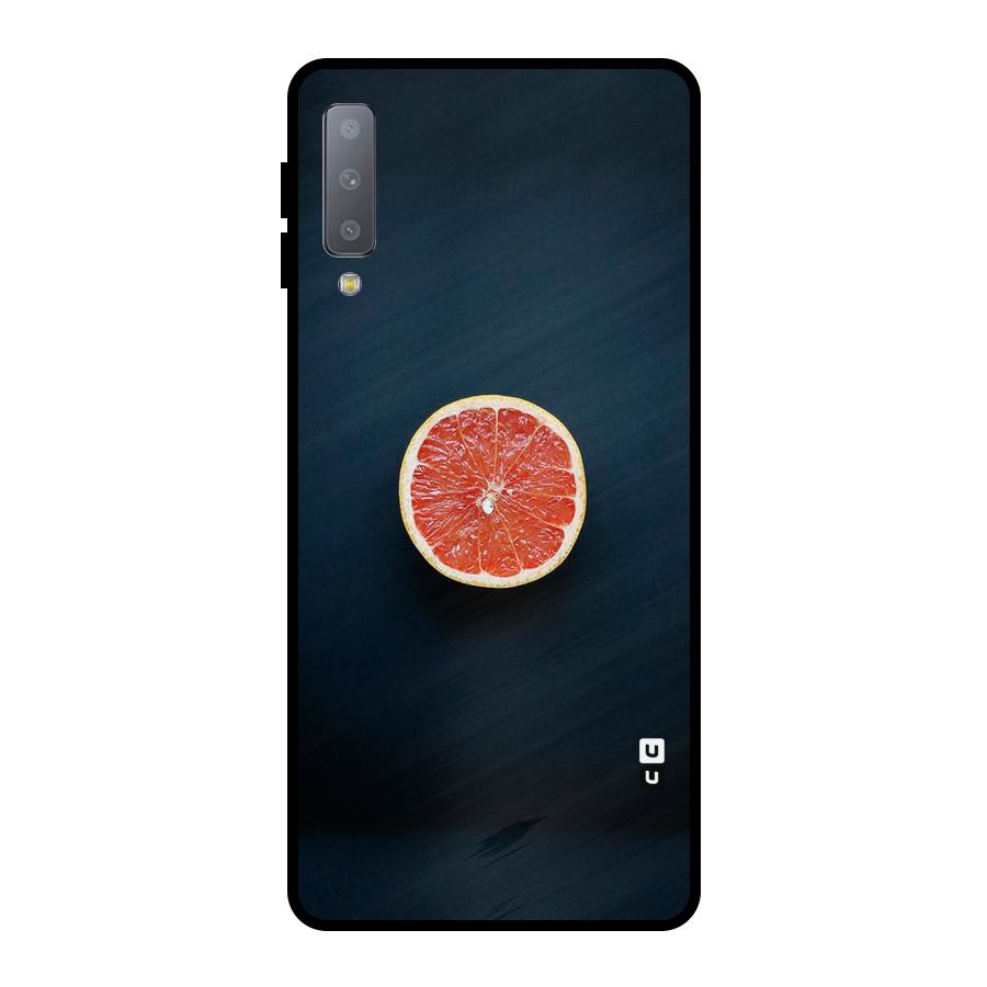 Orange Design Metal Back Case for Galaxy A7 (2018)