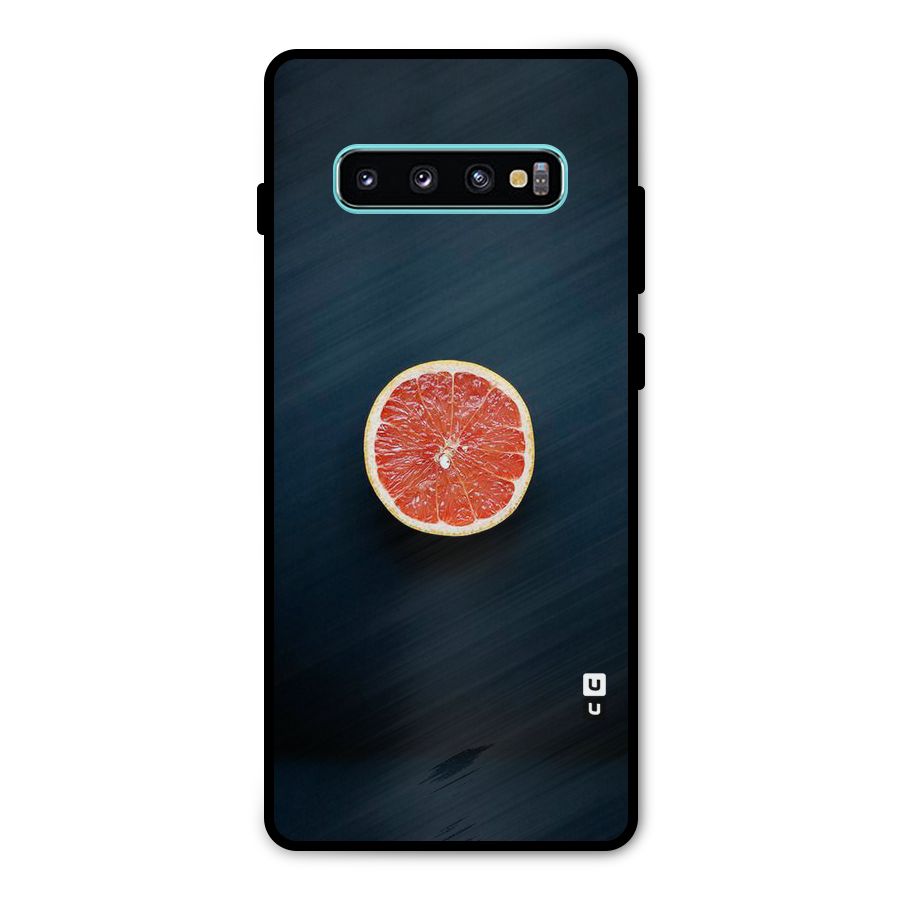 Orange Design Metal Back Case for Galaxy S10 Plus