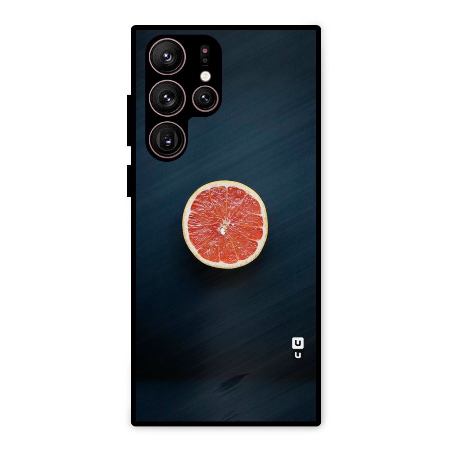 Orange Design Metal Back Case for Galaxy S22 Ultra 5G