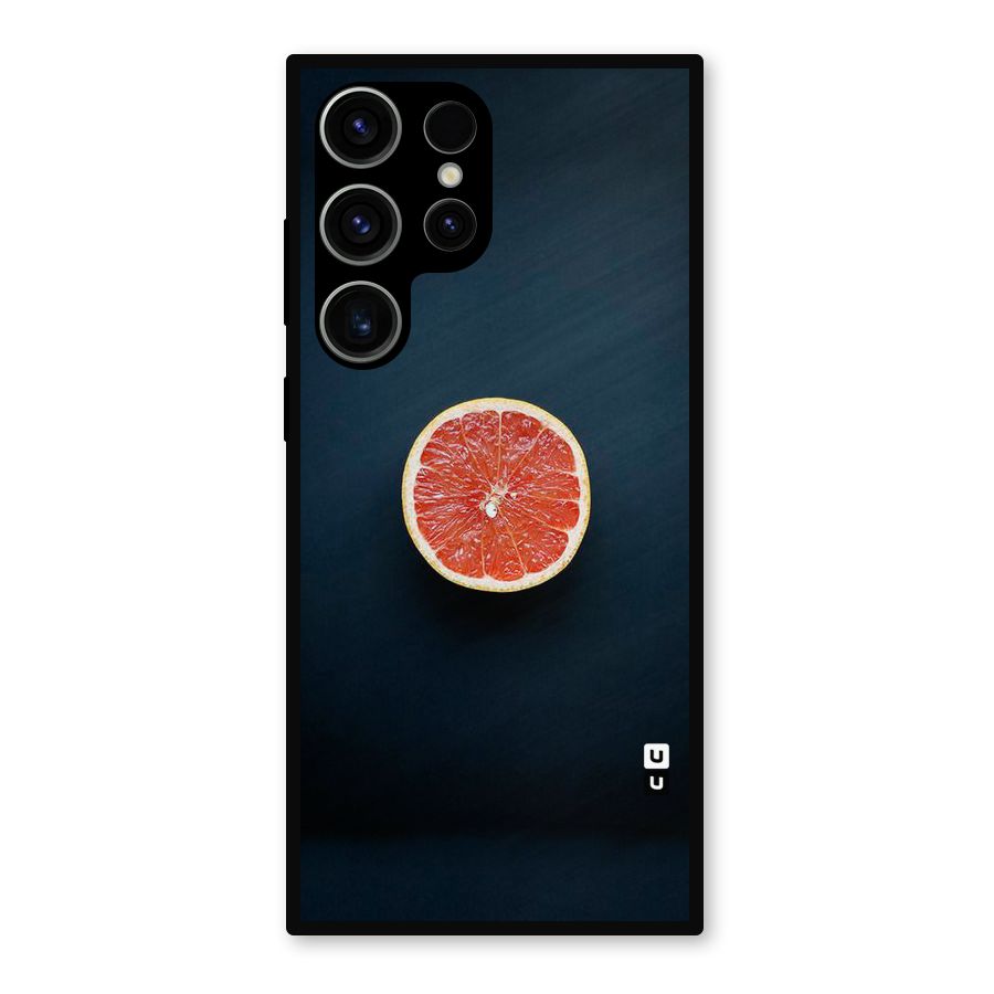 Orange Design Metal Back Case for Galaxy S23 Ultra
