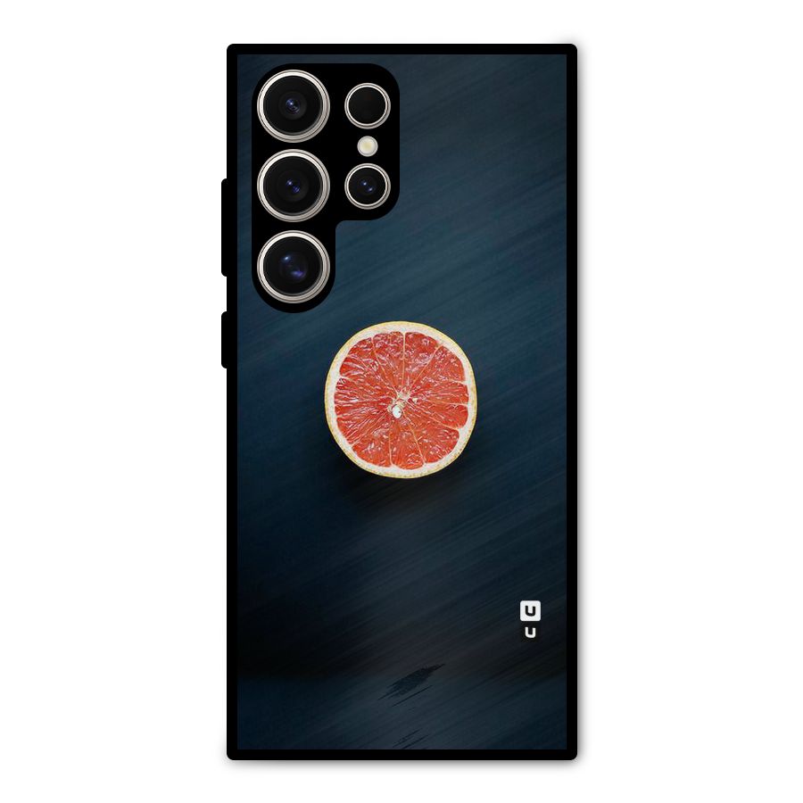 Orange Design Metal Back Case for Galaxy S24 Ultra
