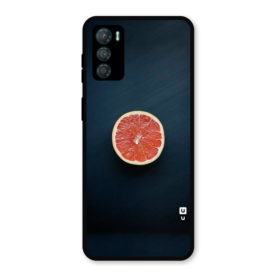 Orange Design Metal Back Case for Moto G42