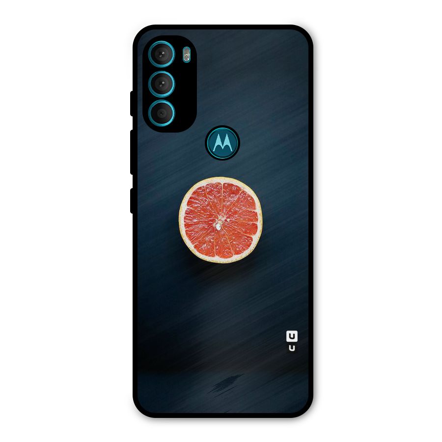 Orange Design Metal Back Case for Moto G71 5G