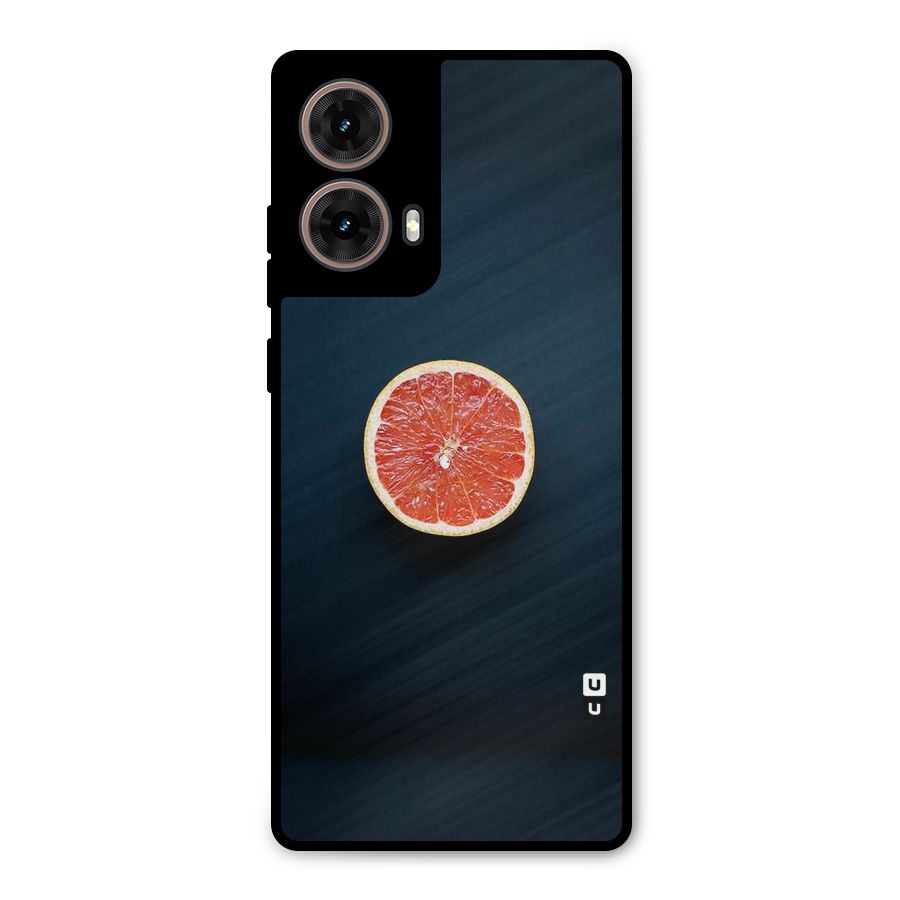 Orange Design Metal Back Case for Moto G85