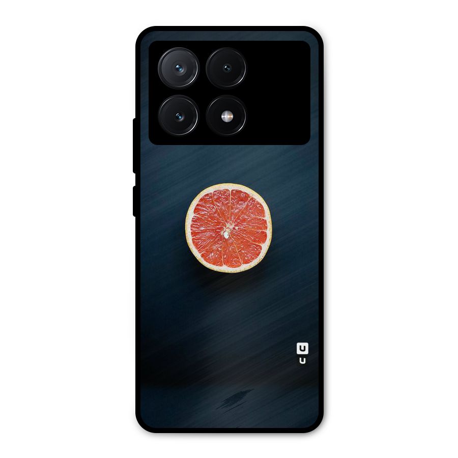 Orange Design Metal Back Case for Poco X6 Pro