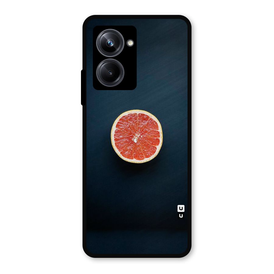 Orange Design Metal Back Case for Realme 10 Pro