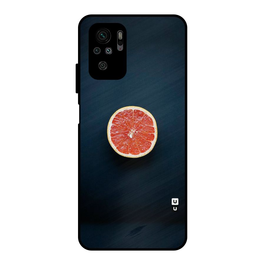 Orange Design Metal Back Case for Redmi Note 10