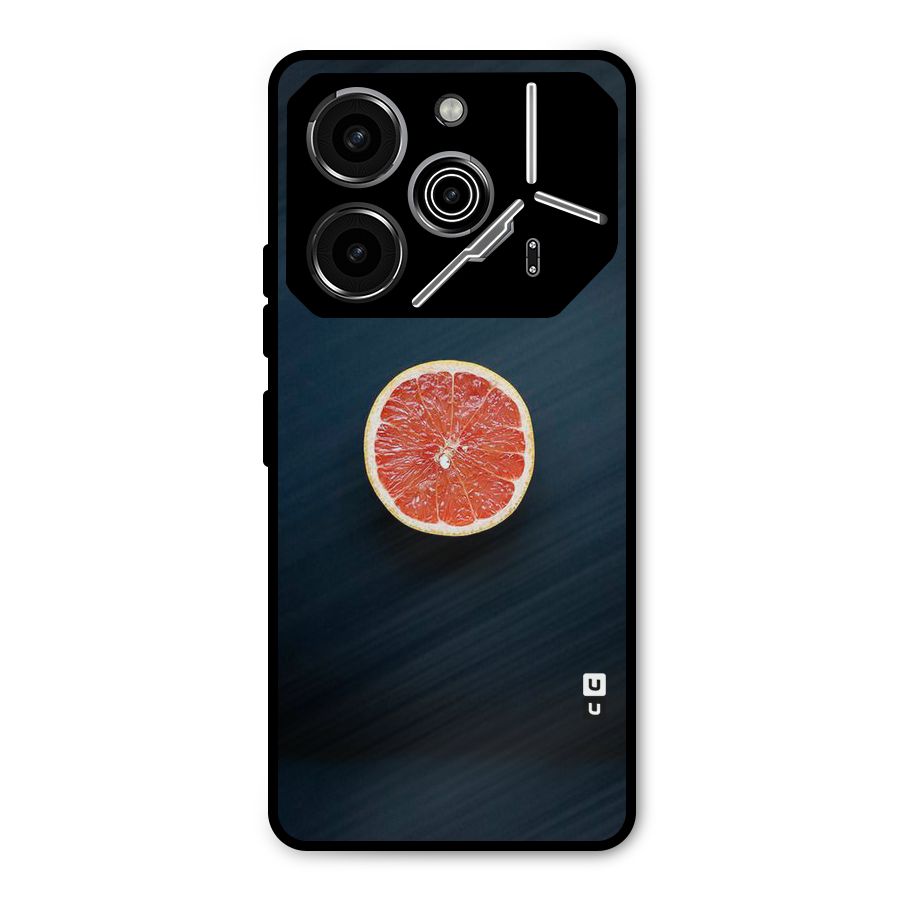 Orange Design Metal Back Case for Tecno Pova 6 Pro