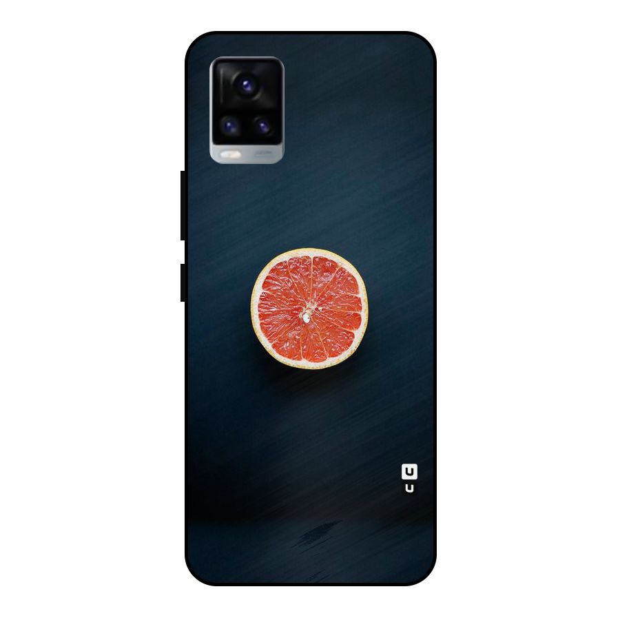 Orange Design Metal Back Case for Vivo V20 2021