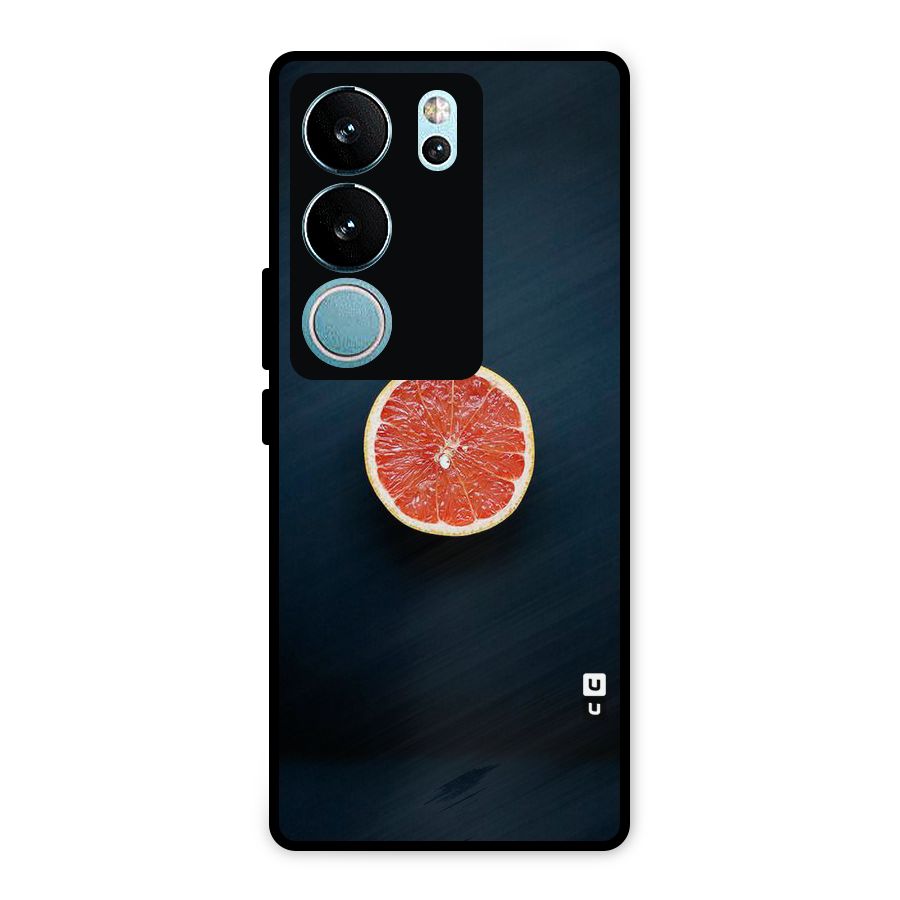 Orange Design Metal Back Case for Vivo V29 Pro
