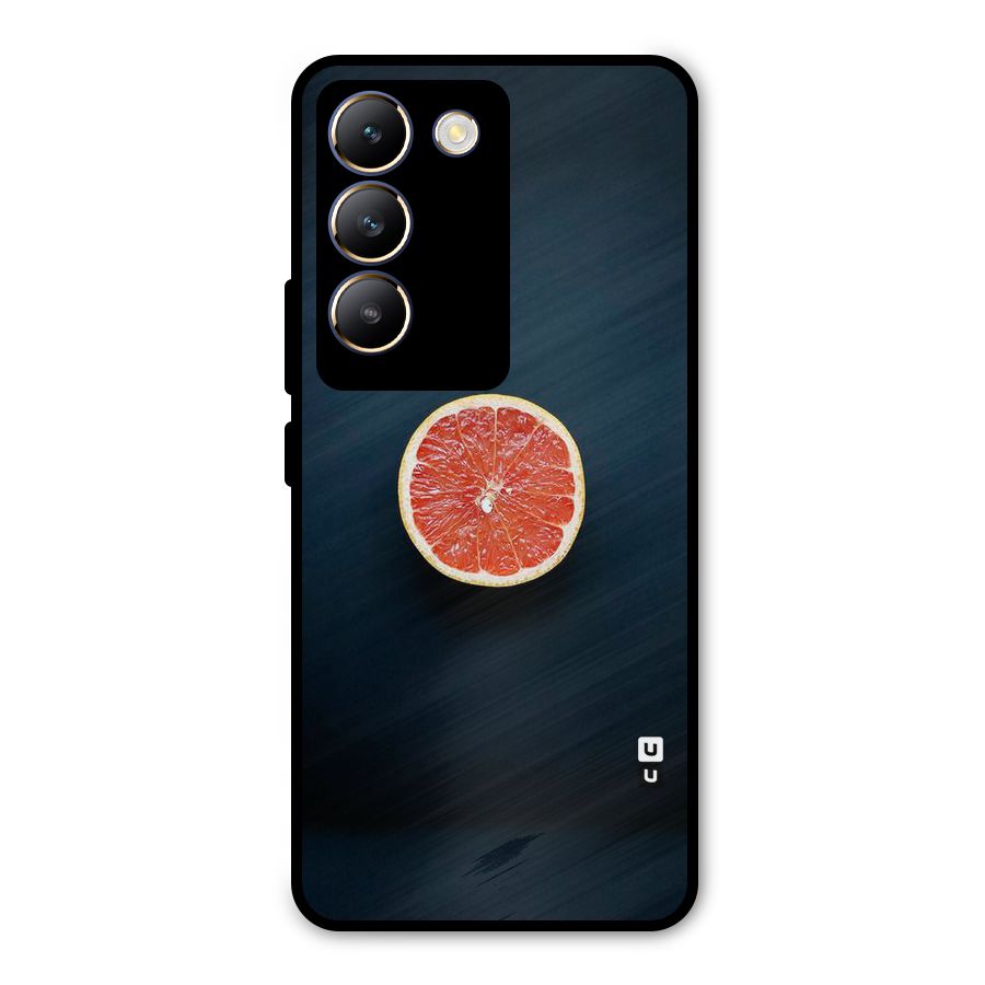 Orange Design Metal Back Case for Vivo Y200e
