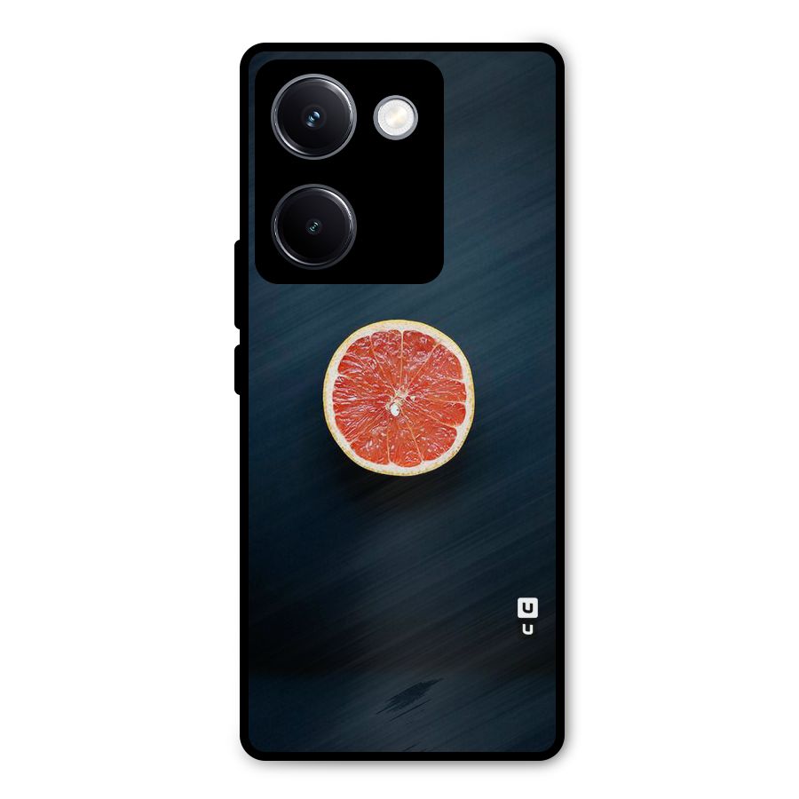 Orange Design Metal Back Case for Vivo Y300 Plus
