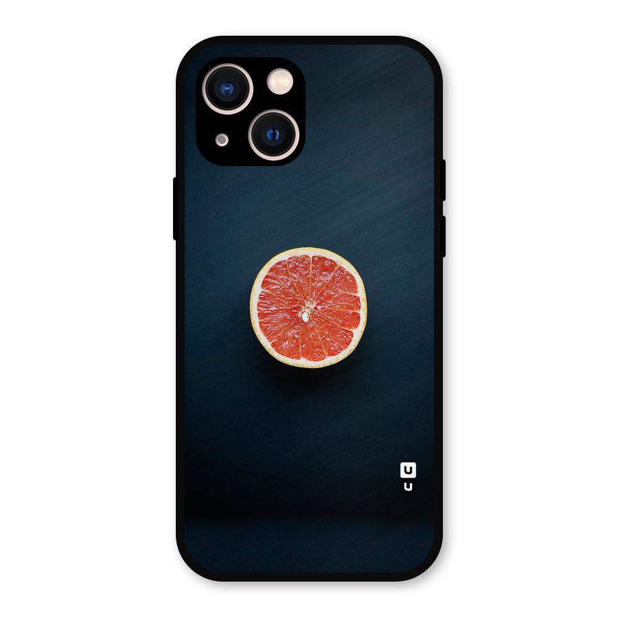 Orange Design Metal Back Case for iPhone 13
