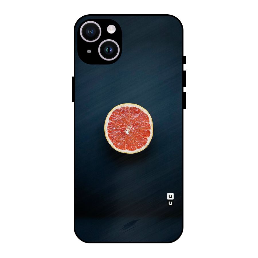 Orange Design Metal Back Case for iPhone 14 Plus
