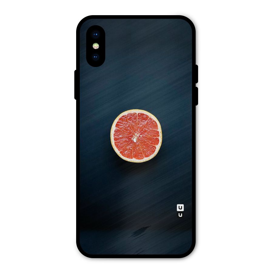 Orange Design Metal Back Case for iPhone XS