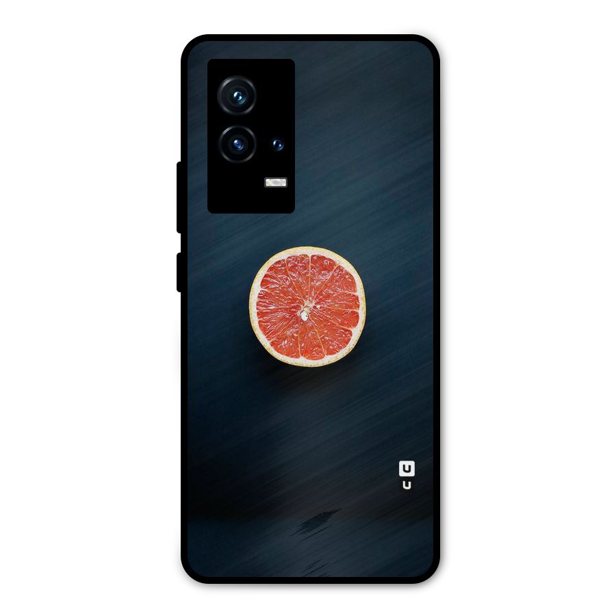 Orange Design Metal Back Case for iQOO 9 5G