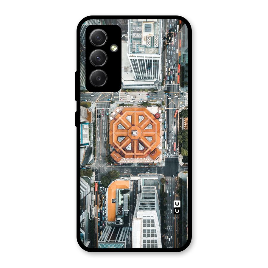 Orange Dome Glass Back Case for Galaxy A34
