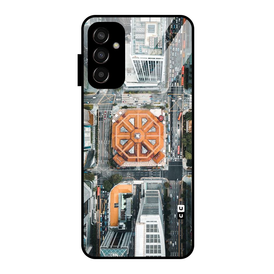 Orange Dome Glass Back Case for Galaxy F13