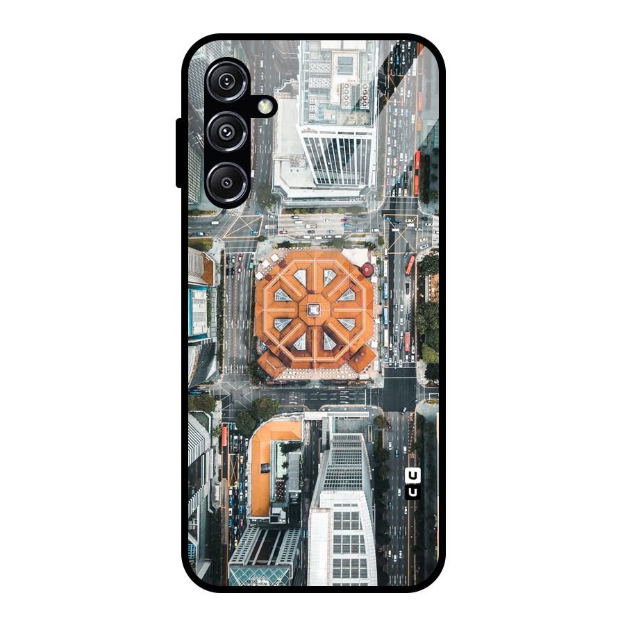 Orange Dome Glass Back Case for Galaxy M34 5G
