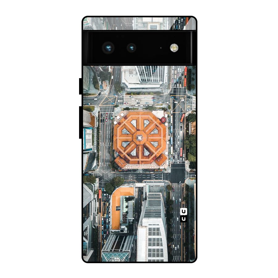 Orange Dome Glass Back Case for Google Pixel 6