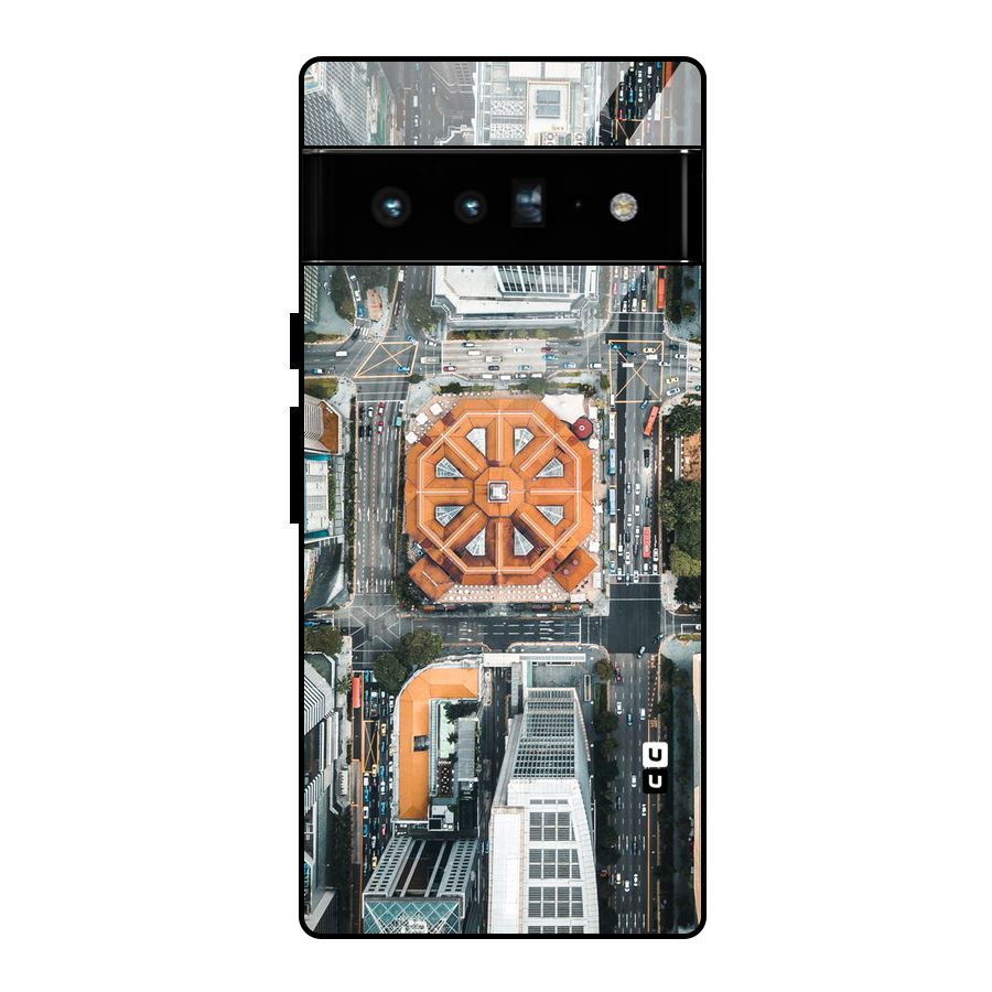Orange Dome Glass Back Case for Google Pixel 6 Pro