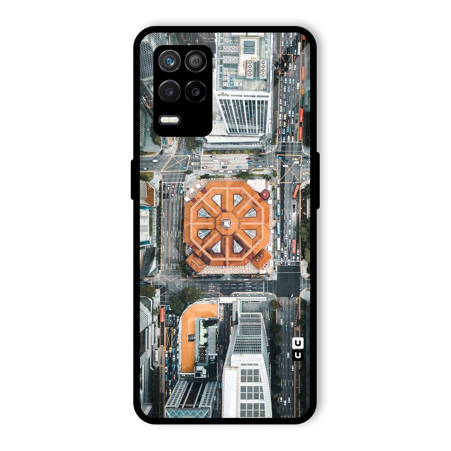 Orange Dome Glass Back Case for Realme 8s 5G
