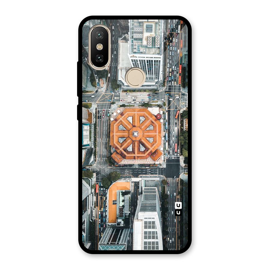 Orange Dome Glass Back Case for Redmi A2