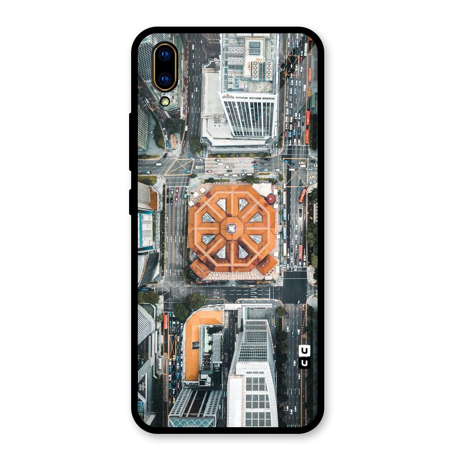 Orange Dome Glass Back Case for Vivo V11 Pro