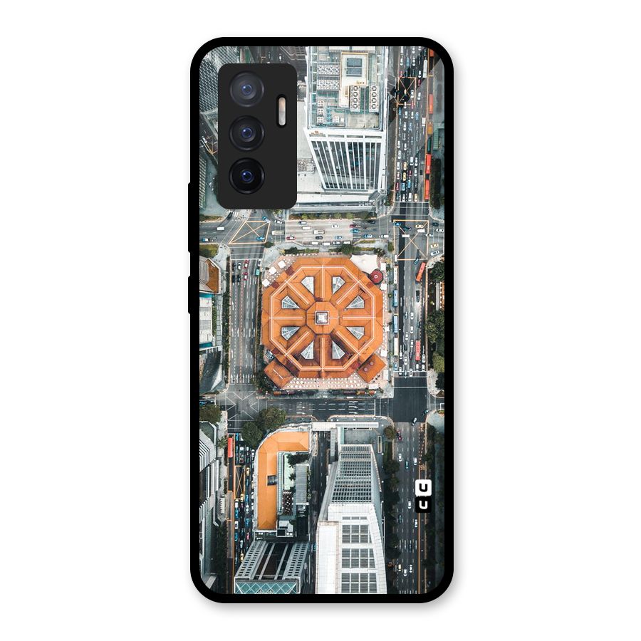 Orange Dome Glass Back Case for Vivo V23e