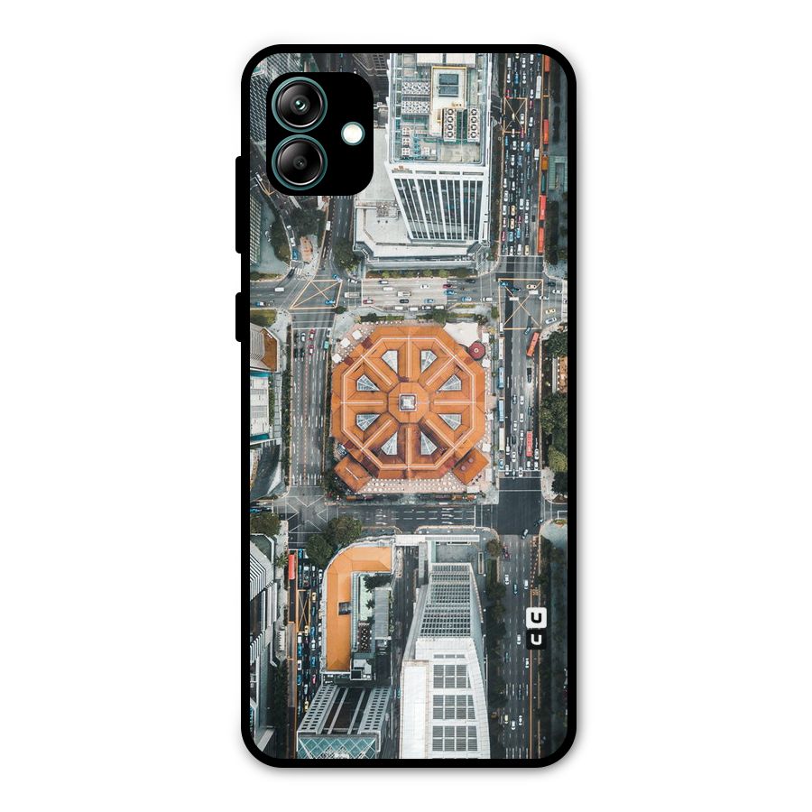 Orange Dome Metal Back Case for Galaxy A04