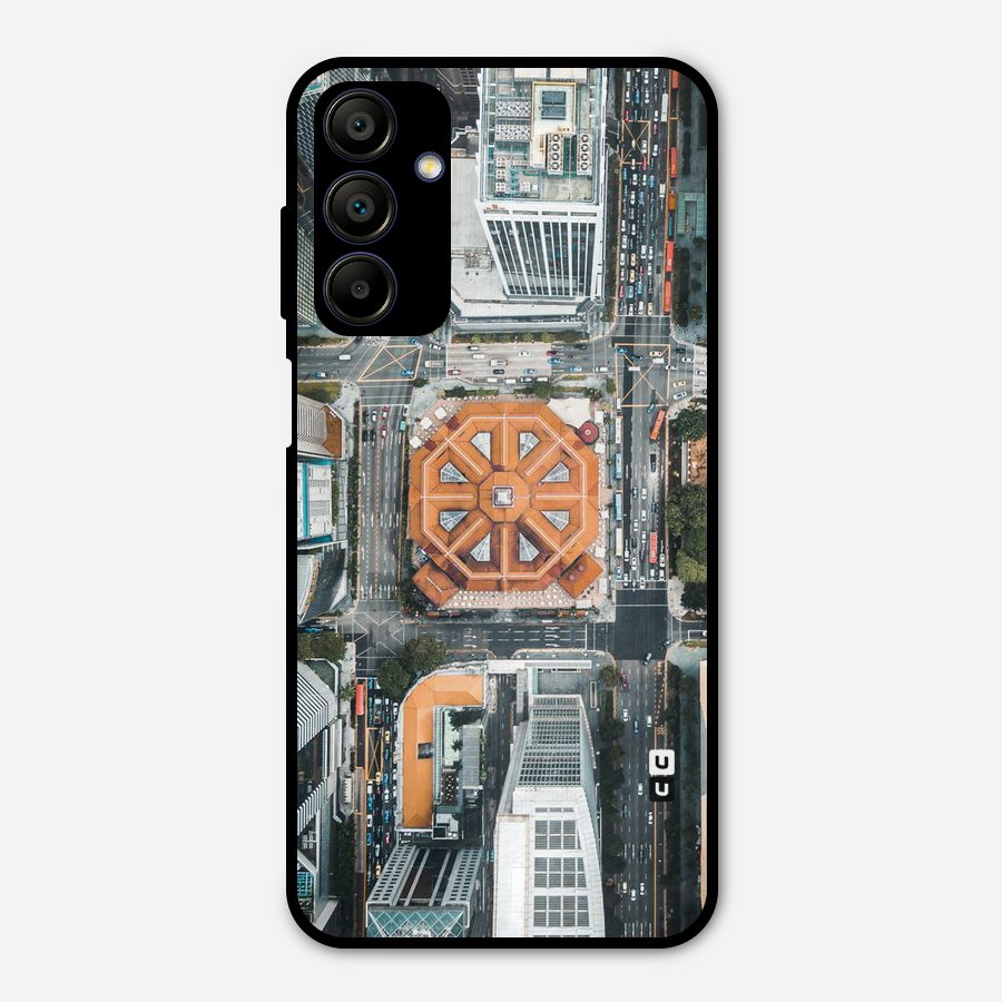 Orange Dome Metal Back Case for Galaxy A15 5G