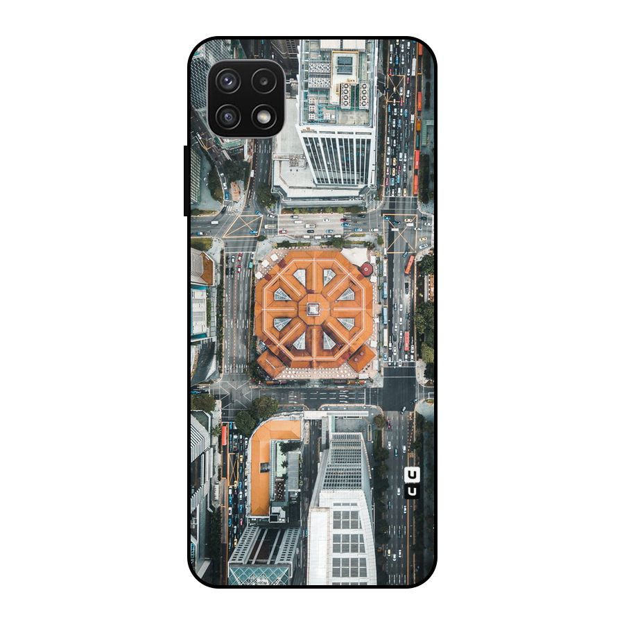 Orange Dome Metal Back Case for Galaxy A22 5G