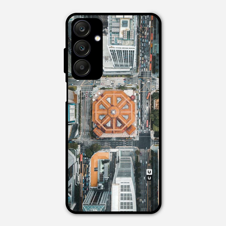 Orange Dome Metal Back Case for Galaxy A25 5G